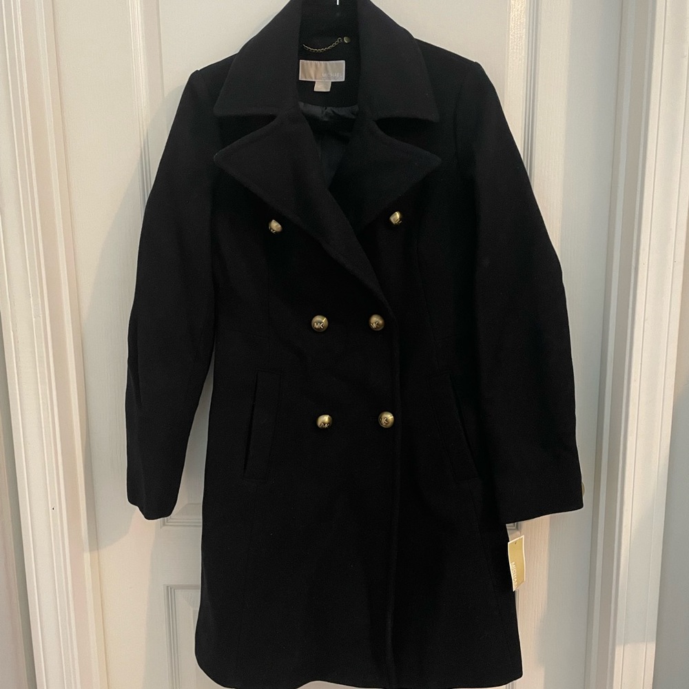 Brand new Michael Kors Dark Navy coat with tags.